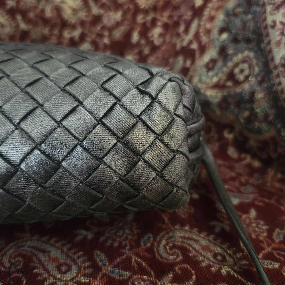 Bottega Veneta Nodini Gunmetal Silver Crossbody W/COA - Picture 14 of 16